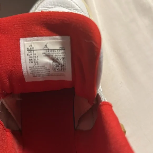 Air Jordan 12 Retro White and Gold Sneakers - Picture 3 of 7